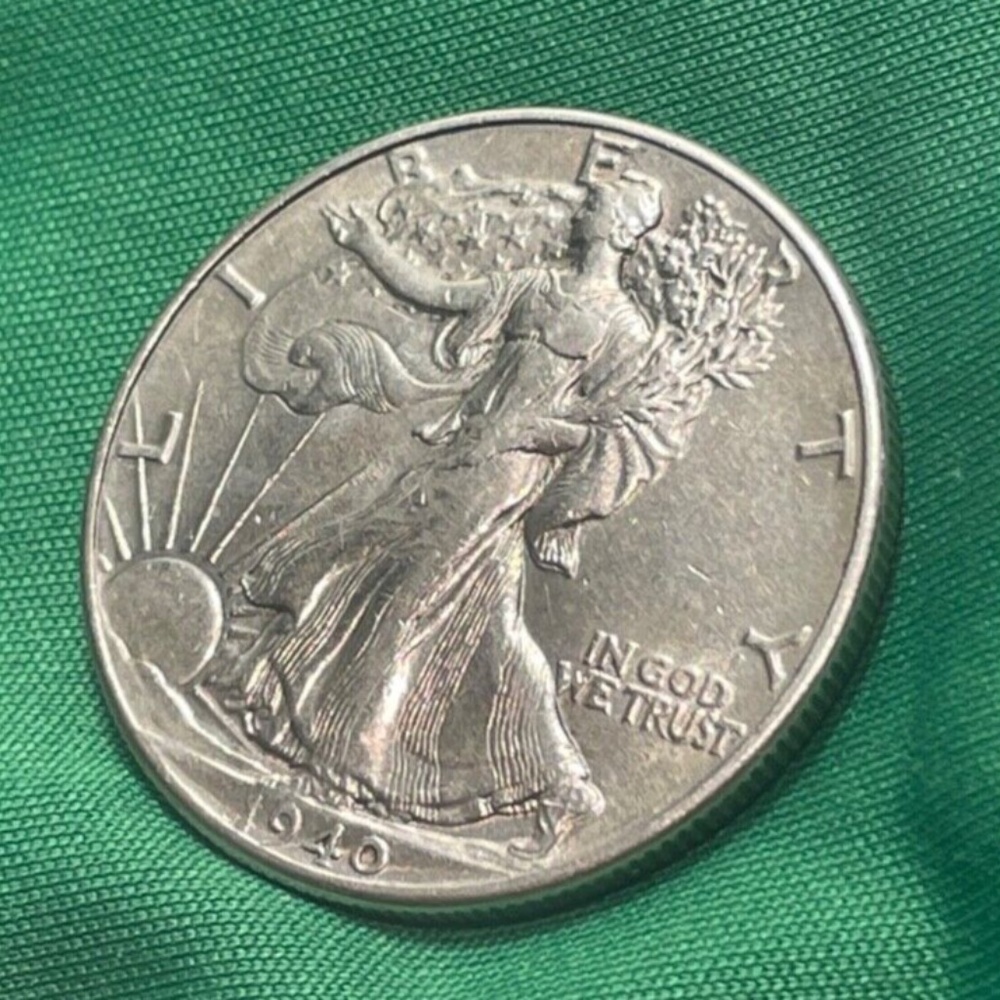 1940 P Walk Liberty Half Dollar AU Brilliant circulated 90% Silver 205100539237